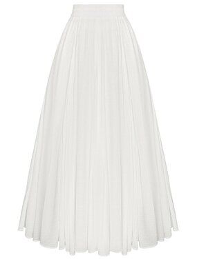 Maxi Skirts for Women Long Flowy Boho Renaissance Skirt White S